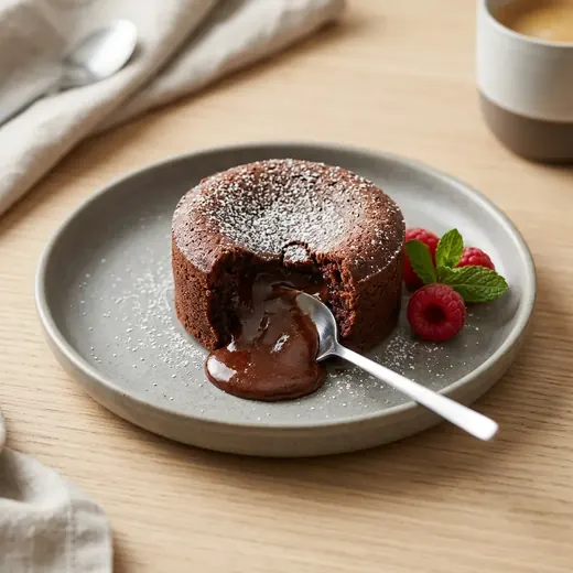 Fotografie receptu Čokoládový fondant z horkovzdušné fritézy
