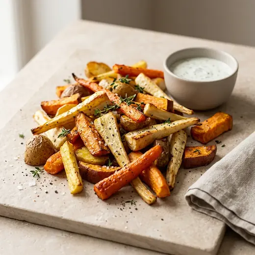 Fotografie receptu Kořenová zelenina z horkovzdušné fritézy