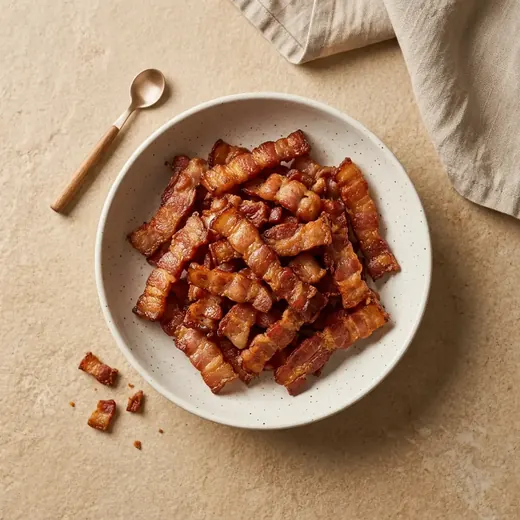 Fotografie receptu Kostičky slaniny z horkovzdušné fritézy