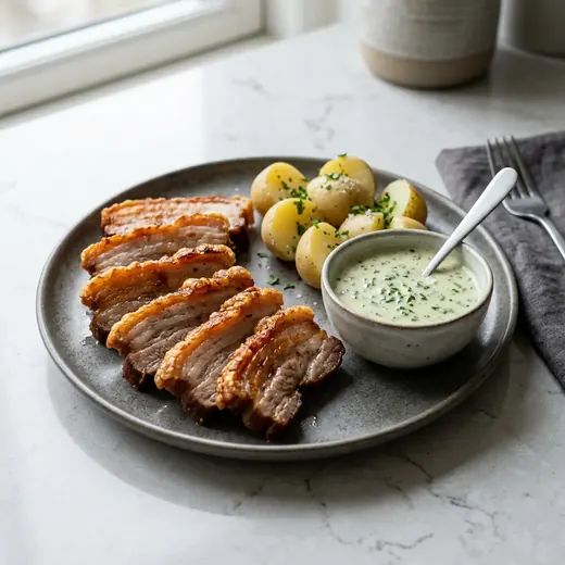 Fotografie receptu Křupavý vepřový bůček z horkovzdušné fritézy