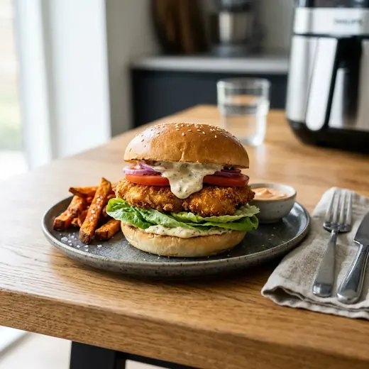 Fotografie receptu Kuřecí burger z horkovzdušné fritézy