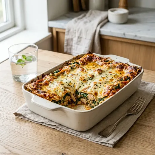 Fotografie receptu Kuřecí lasagne se špenátem