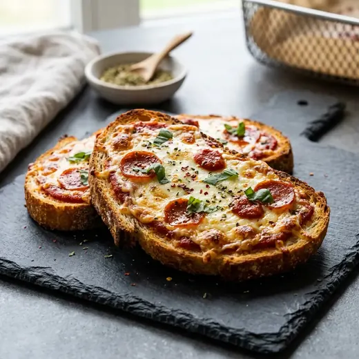 Fotografie receptu Pizzový toast z horkovzdušné fritézy