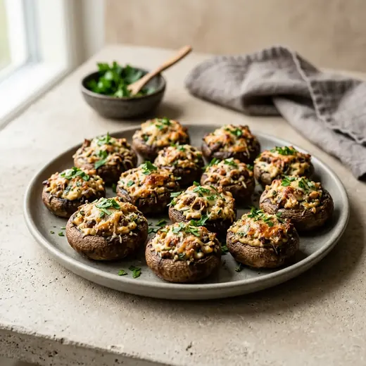 Fotografie receptu Plněné žampiony z horkovzdušné fritézy