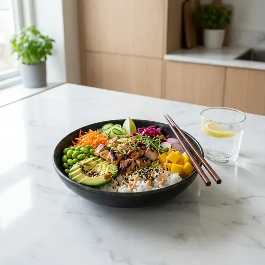 Fotografie receptu Poke bowl s kuřecím masem