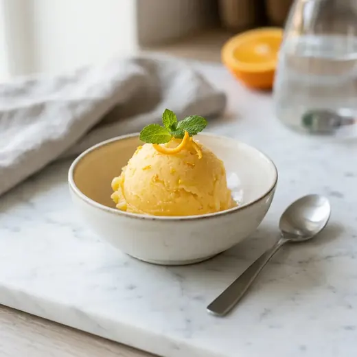 Fotografie receptu Pomerančový sorbet