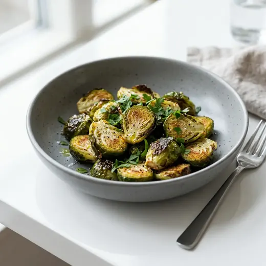 Fotografie receptu Růžičková kapusta z horkovzdušné fritézy