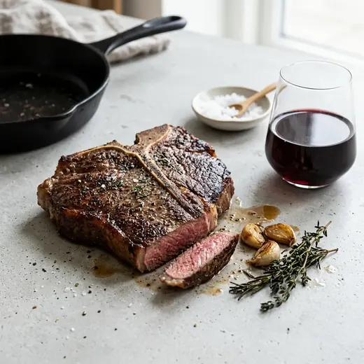Fotografie receptu T-bone steak na pánvi
