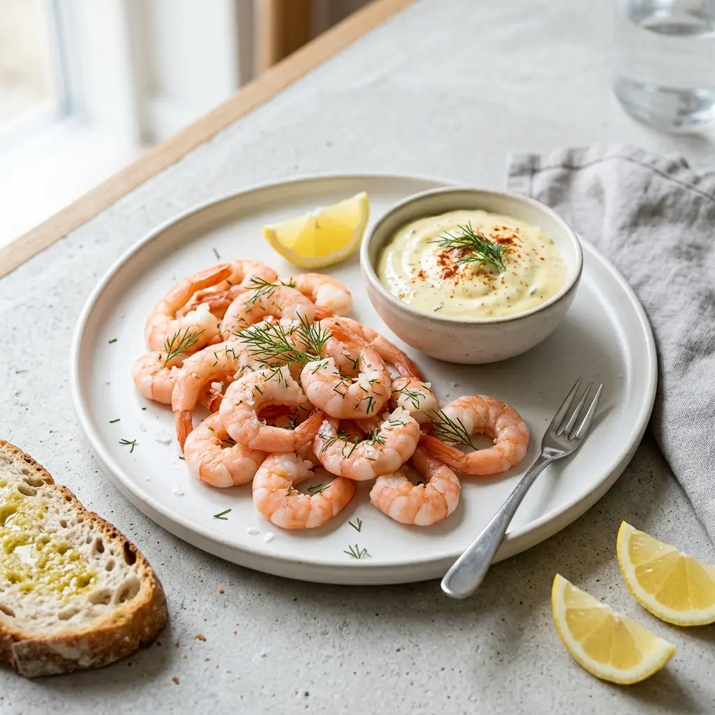 Fotografie receptu Krevety s aioli