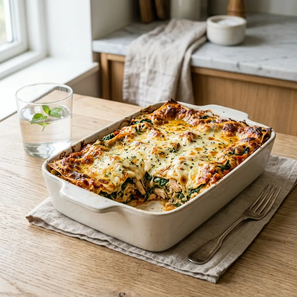 Fotografie receptu Kuřecí lasagne se špenátem