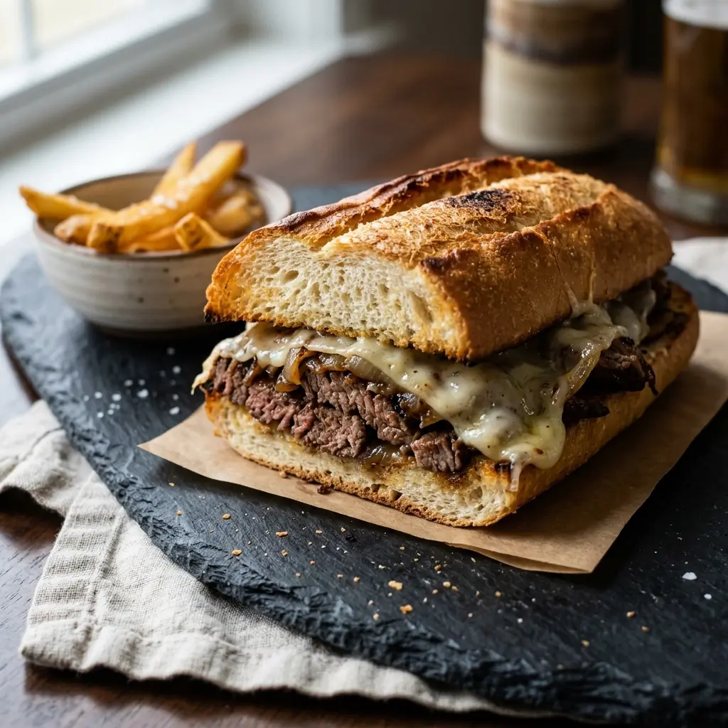 Fotografie receptu Philly cheesesteak sendvič