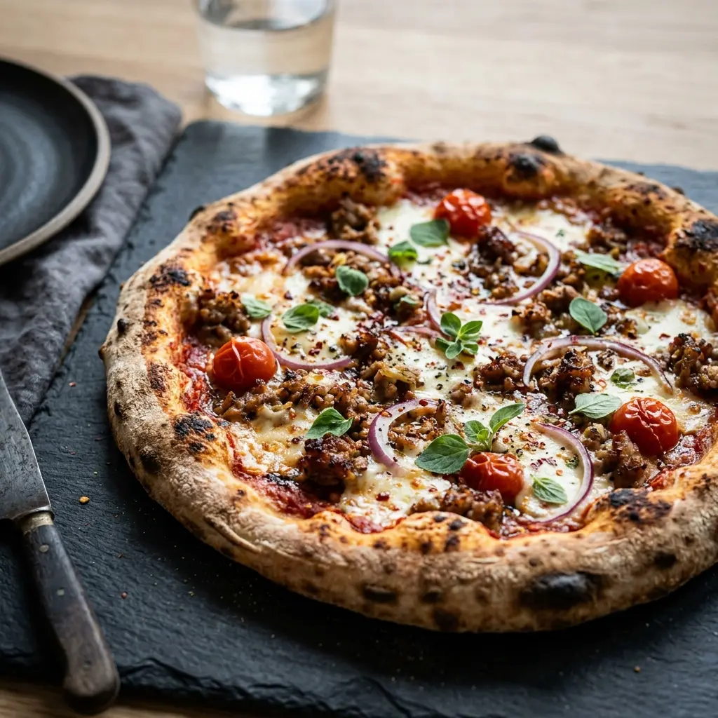 Fotografie receptu Pizza s mletým vepřovým masem