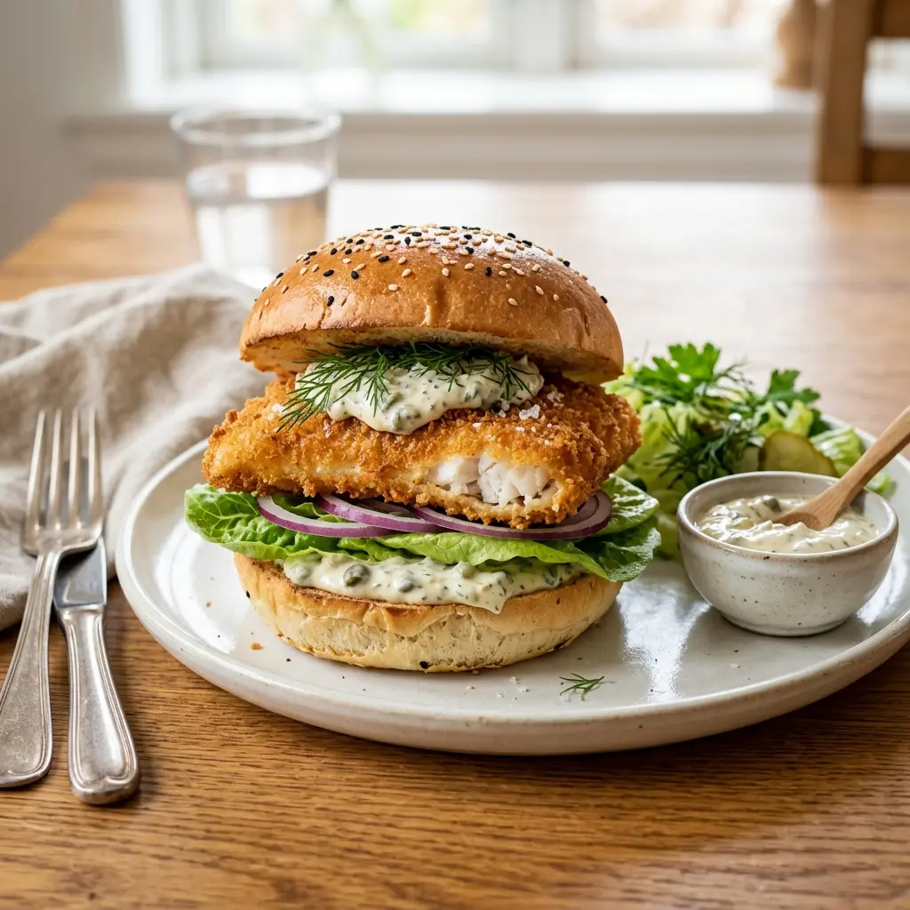 Fotografie receptu Rybí burger s platýsem