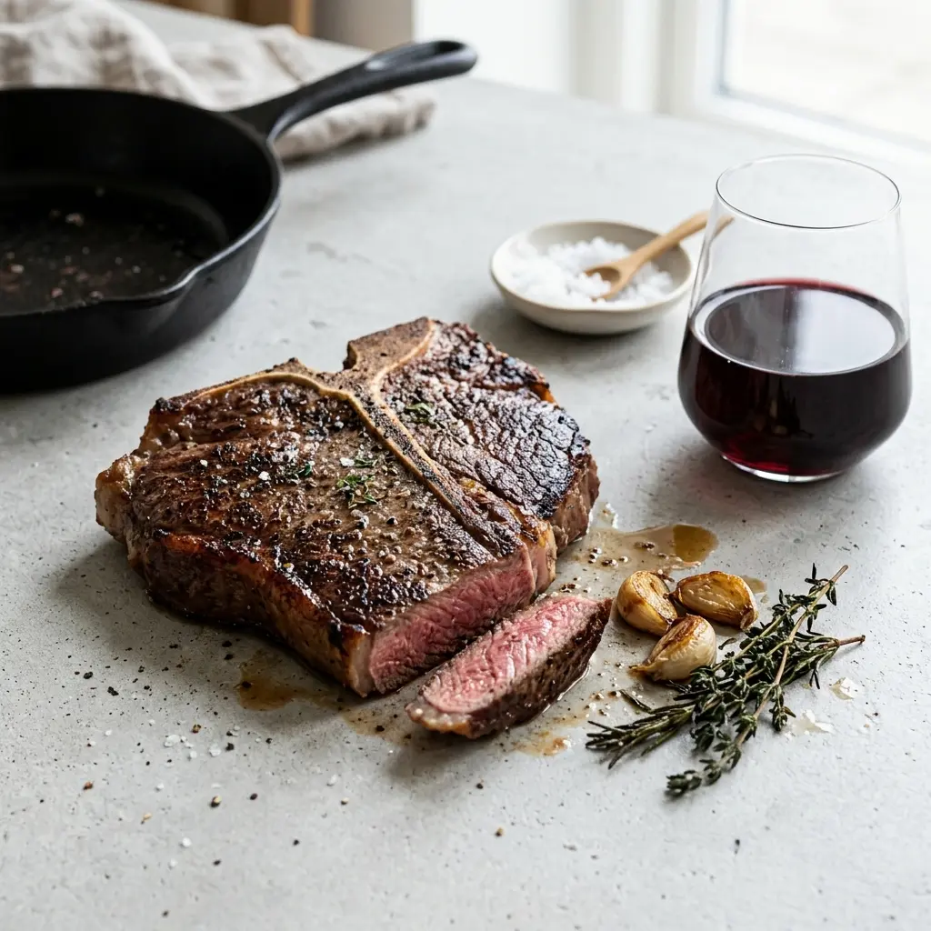 Fotografie receptu T-bone steak na pánvi