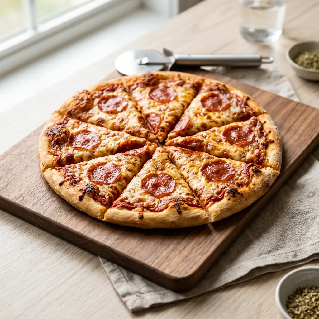 Fotografie receptu Mražená pizza z horkovzdušné fritézy
