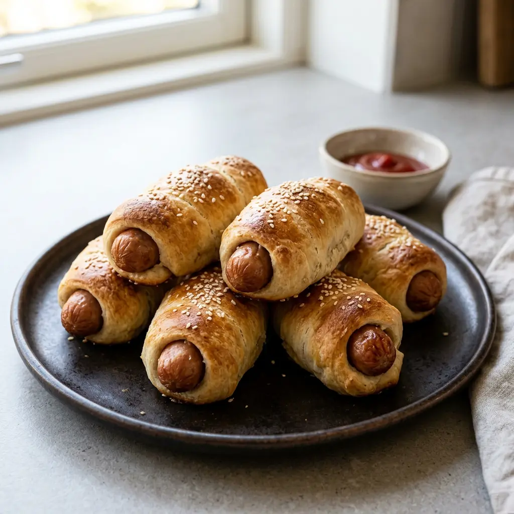 Fotografie receptu Párky v těstíčku z horkovzdušné fritézy