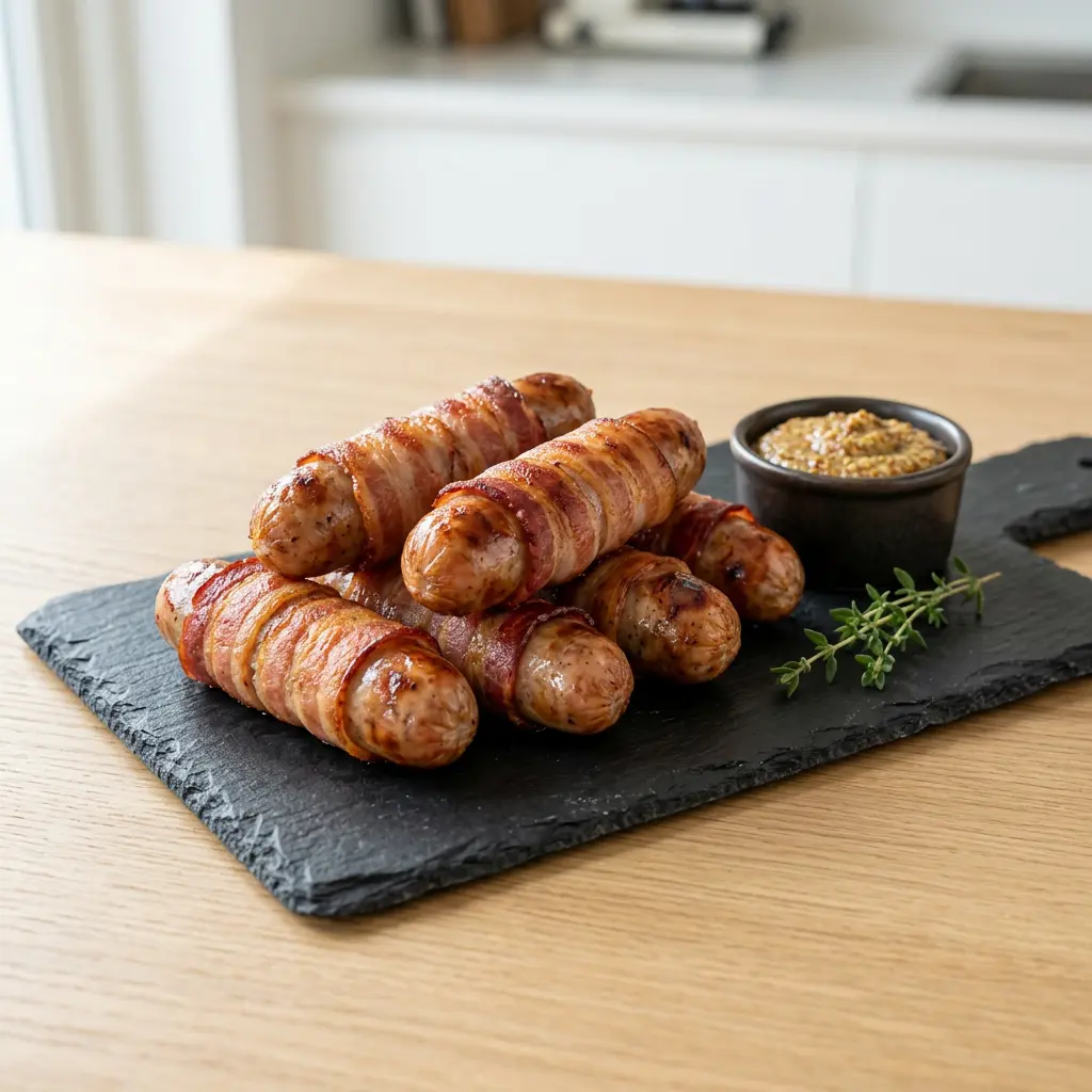 Fotografie receptu Párky ve slanině z horkovzdušné fritézy