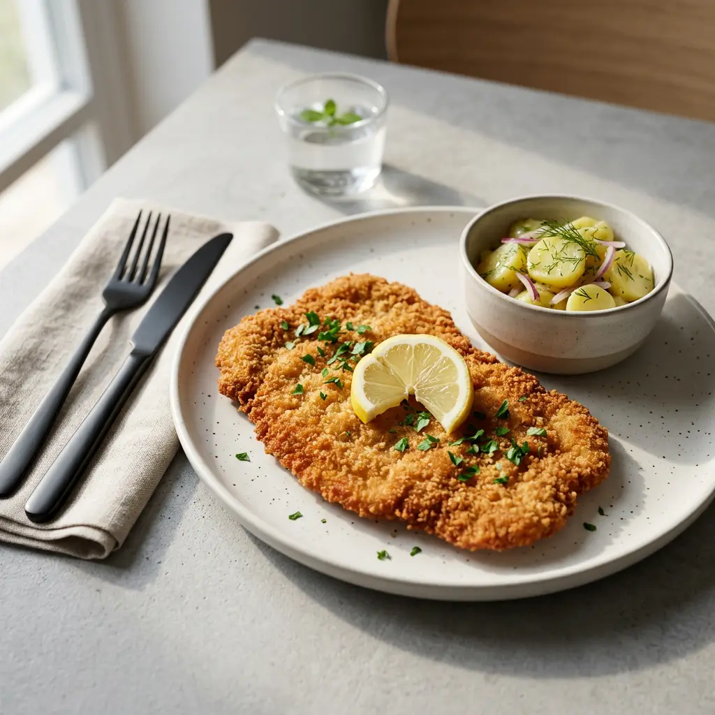 Fotografie receptu Vídeňský řízek z horkovzdušné fritézy